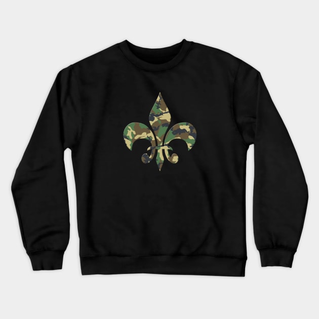 CAMO Fleur Del Lis NOLA New Orleans Crewneck Sweatshirt by TeeCreations